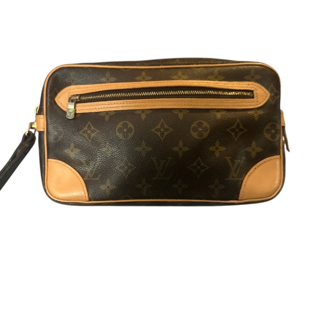 Louis Vuitton Wristlet Marly Dragonne Brown Monogram Man or Woman